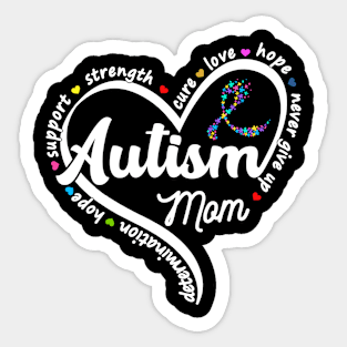 Autism Awareness Cute Autism Mom Sticker